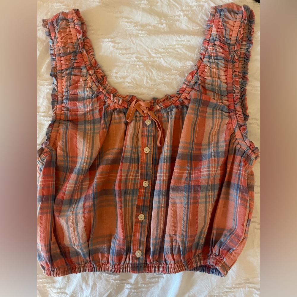 Plaid American Eagle Blouse
